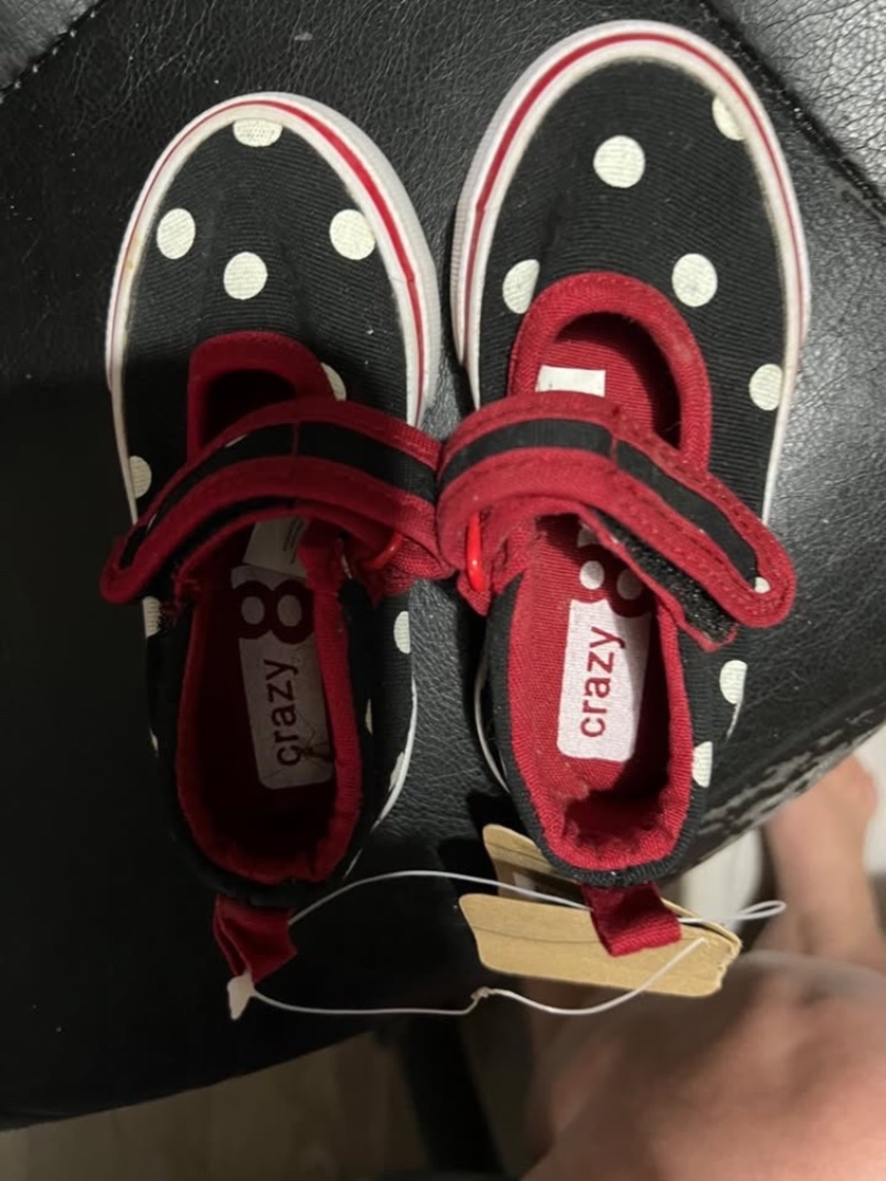 NEW WITH TAGS! CRAZY 8 BABY GIRLS SIZE 6 POLKA DOT SHOES ADORABLE! LOT4828